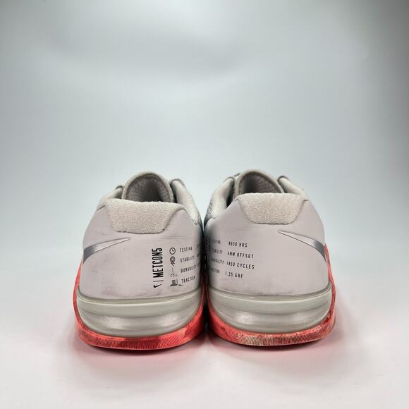 Nike Metcon 5 Grey Platinum Red Fade Training Shoes A02982-004 Women's Size 8.5 - Picture 5 of 10